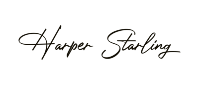 Harper Starling black text logo
