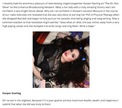 Harper Starling featured on Splash Magazine