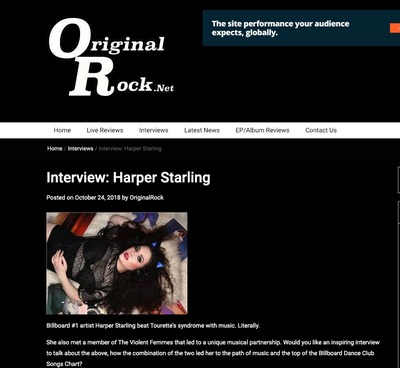 Harper Starling featured on Original Rock