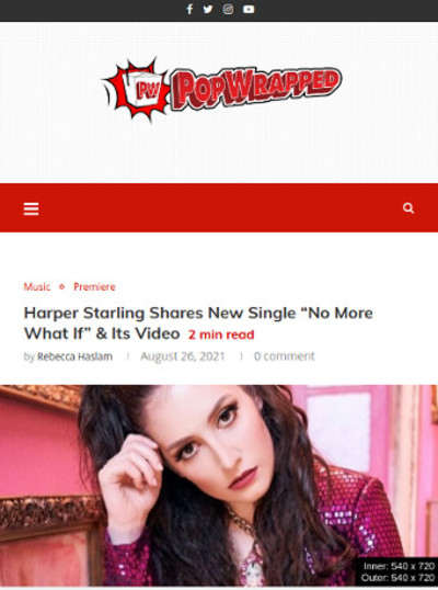 Harper Starling featured on PopWrapped
